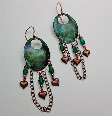 Verdigris And Copper Metal Dangle Chandelier Gypsy Cowgirl Etsy
