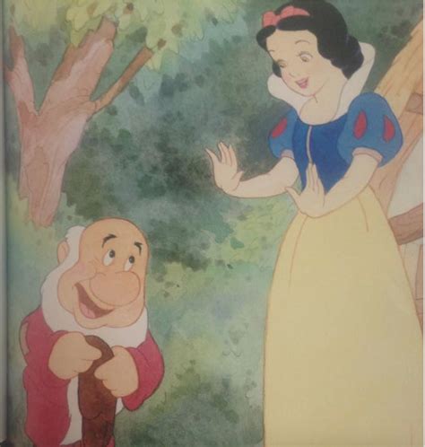 Snow White And Grumpy With A Goofy Smile On His Face Goofy Smile