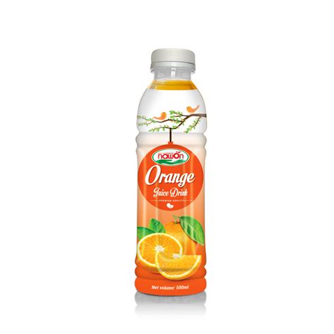 Orange Juice Drink 500ml Packing 24 Bottles Carton