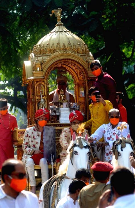 Jain Devotees Participate In Religious Procession On Karthik Purnima