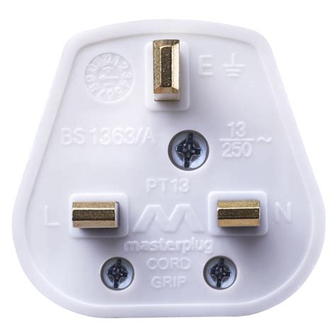 Masterplug Pt13w Rewireable 13a Fused Plug White