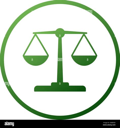 Justice Balance Scales Icon Design Isolated On Gradient Background