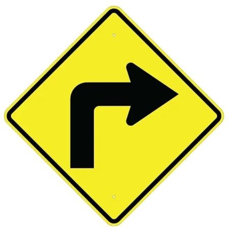 TURN RIGHT (Symbol) Sign