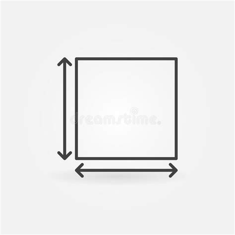 Perimeter Vector Dimension Concept Icon In Outline Style Stock