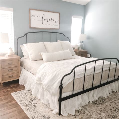 White metal bed frame bedroom ideas. Pin by Taylor on Blessherhome Tour (With images) | Black ...