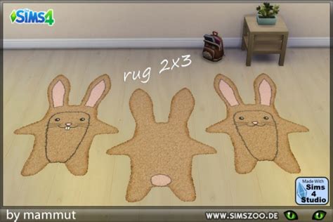 Blackys Sims 4 Zoo Bunny Rug By Mammut • Sims 4 Downloads