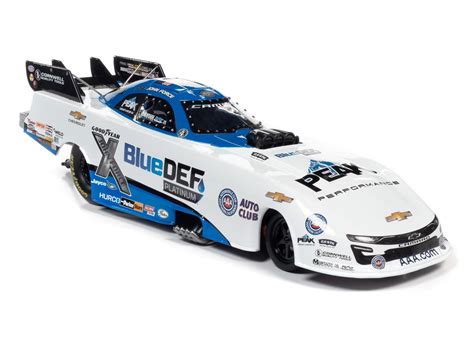 124 Scale John Force 2021 Chevy Camaro Bluedef Funny Car Diecast Model