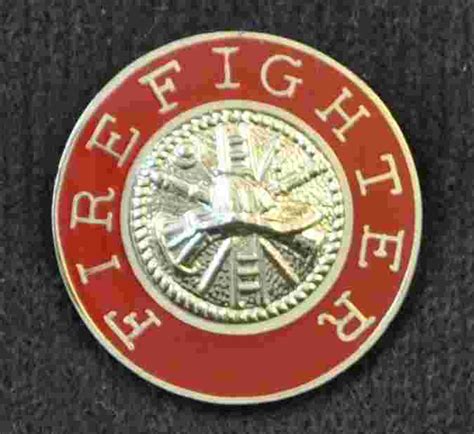Firefighter Uniform Pin Silver Fru Z041 S