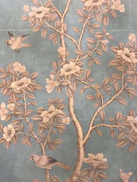 Pair Of Gracie Hand Painted Wallpaper Panels At 1stdibs