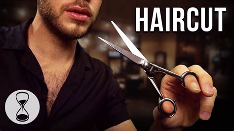 Asmr Haircut Roleplay Scissors Comb Hair Wash Head Massage And Male Whispering Binaural