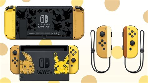 Pokemon Let S Go Edition Switch With Eevee Brown And Pikachu Yellow Joy Con Pikachu Pokemon