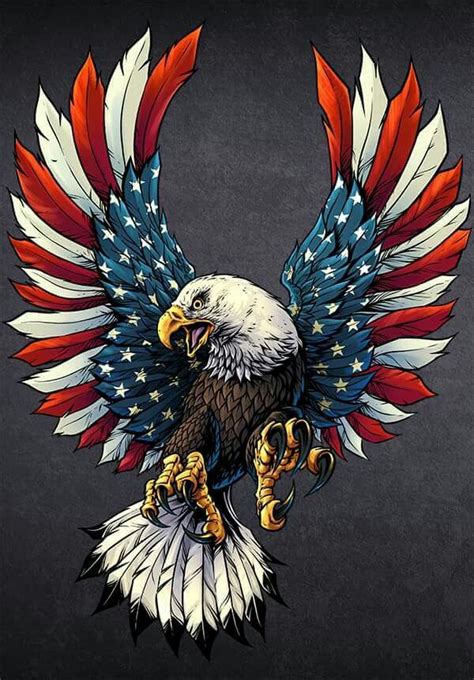 Pin By Steve Pilcher On Independence Day Eagle Drawing American Flag