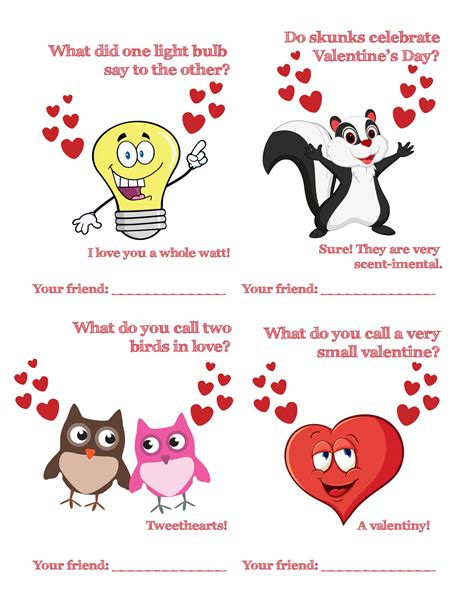 Printable Valentine Cards For Students