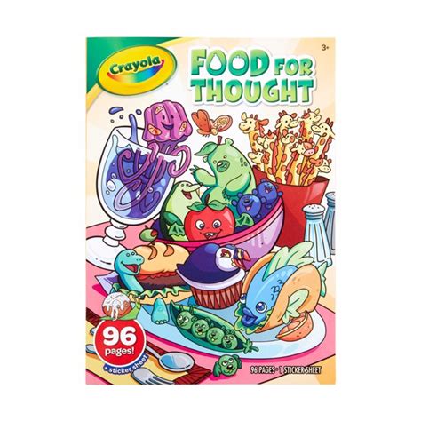 You can also find it online, at amazon or elsewhere. Crayola Food For Thought Coloring and Sticker Book, 96 ...