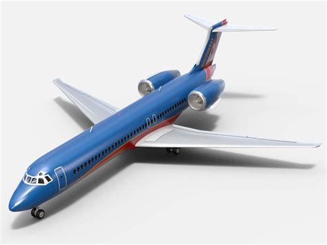 Boeing 717 200 Southwest Airlines 3d Model By Dreamscape Studios