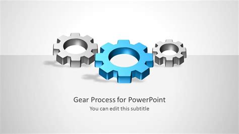 Gear Process Shapes For Powerpoint Slidemodel