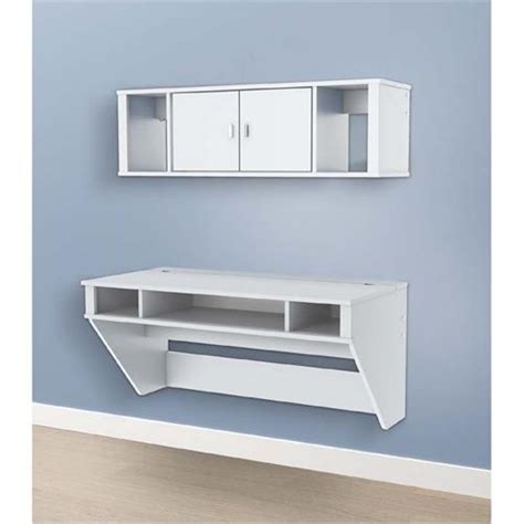 Perfectly suited for any home office, den, living room, kitchen. Prepac Designer Wall Mounted Floating Hutch White WSUW-0502-1