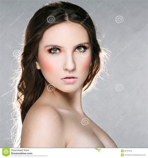 Beautiful Woman With Green Eyes Stock Photo Image 29741970