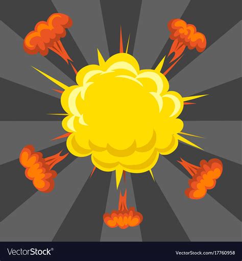 Cartoon Explosion Boom Effect Animation Game Vector Image Images