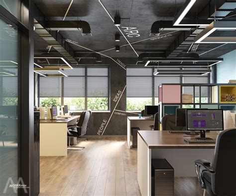 Office In Loft Style On Behance
