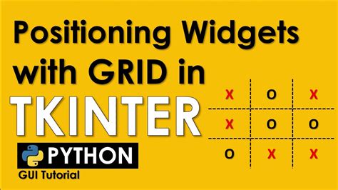 Positioning Widgets Using Grid With Tkinter Python Tutorial Youtube