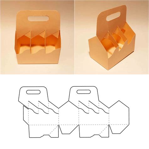 6 Pack Carrier Template Six Pack Carrier Beer Carrier Bag Inspire