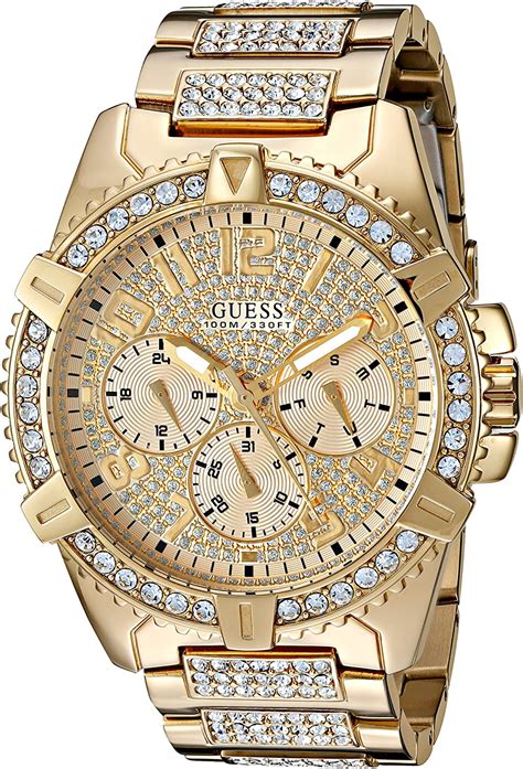 Guess Mens Analog Quartz Watch With Stainless Steel Strap U0799g2