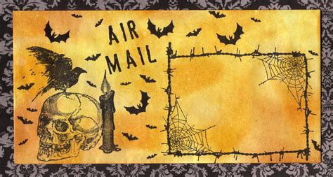 Decorated Halloween Envelope Envelope Art Mail Art Snail Mail Art