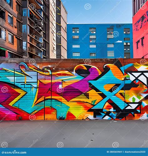 1852 Urban Graffiti Wall: A Vibrant And Urban Background Featuring A