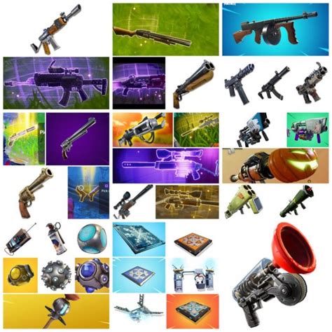 All Weapons Grenades Traps And Other Items Currently In The Fortnite