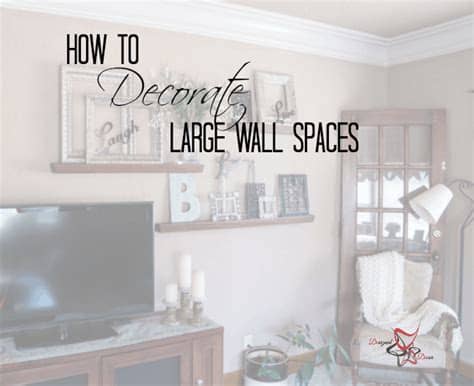 Using shelves in bedroom interior designs. How to Decorate a Large Wall! ~- Designed Decor