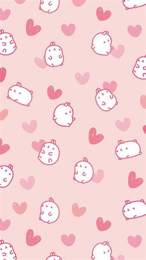Please contact us if you want to publish an aesthetic pink. cute, pink, and wallpaper image | Molang wallpaper, Cute wallpapers, Kawaii wallpaper