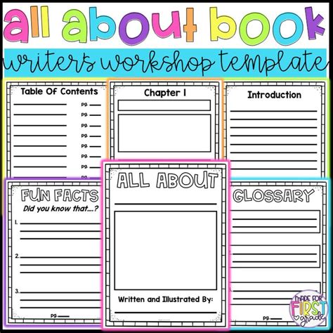 All About Book Template Writers Workshop Writer Workshop Book
