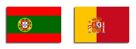 Portugal And Spain Flags In The Style Of Each Other Rvexillology