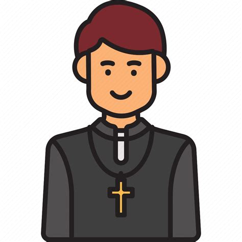 Male Priest Man Pastor Religion Icon Download On Iconfinder