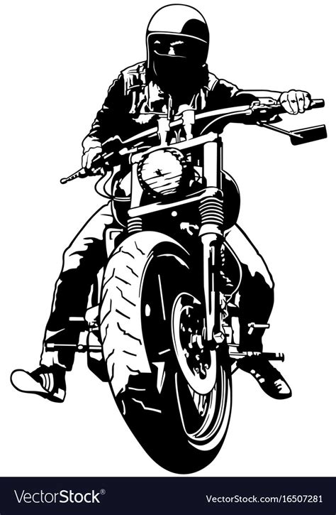 Harley Davidson And Rider Royalty Free Vector Image