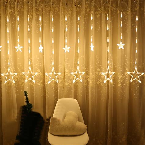 138 Led 12 Stars Curtain Led Starry String Lights Window Curtain