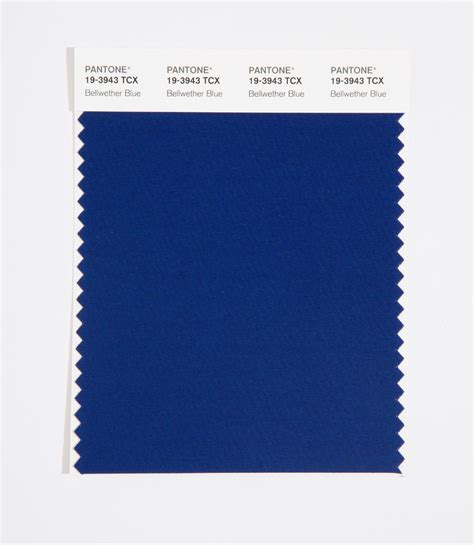 Pantone Smart Color Swatch Card 19 3943 Tcx Bellwether Blue Columbia