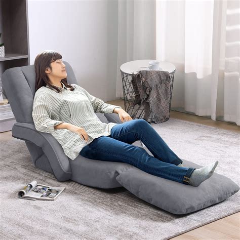 Floguor Foldable Lazy Sofa Bed 14 Position Adjustable Comfy Floor Chair