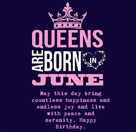 Queens Are Born In June Birthday Wishes Image Birthday Month Quotes