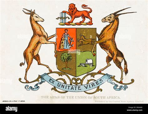 The Coat Of Arms Of South Africa Stock Photo Alamy