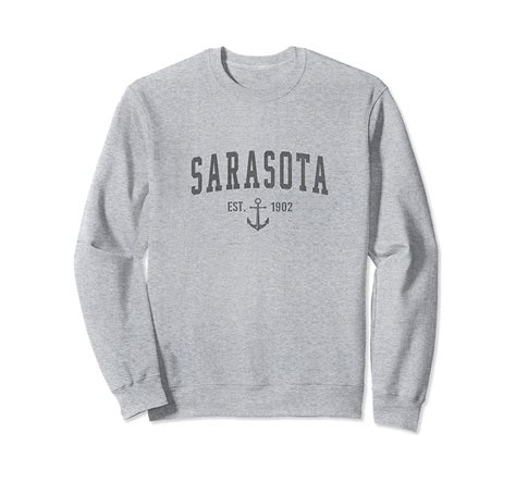 Sarasota Florida Men Womens Vintage Retro Sweatshirt