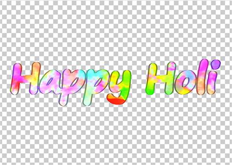 Happy Holi Colorful Text Png Free Download The Mayanagari