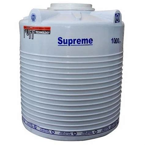 White 4 Layer Supreme Plastic Water Tank Capacity 1000 L At Rs 7400