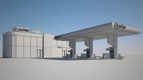 Gas Station 3d Model