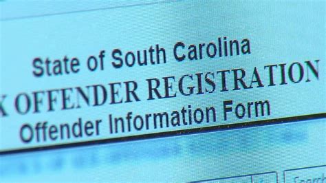 South Carolina Statute Sex Offender Notice
