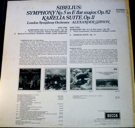Sibeliussymphony No5karelia Suite Lsogibson