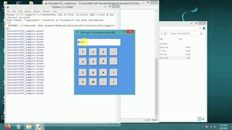 Tk Tcl Calculator Using Page Gui Builder Python Youtube