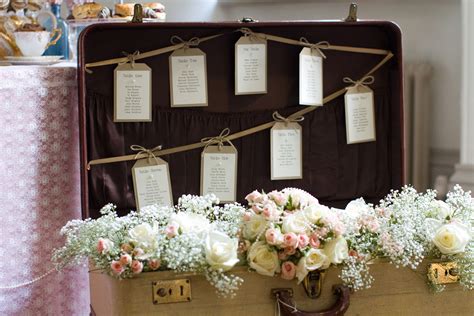 Vintage Suitcase Filled With Flowers For Wedding Style