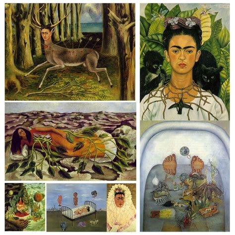 Collage Of Frida Kahlo Works Via Dailyartfixx Com Frida Kahlo